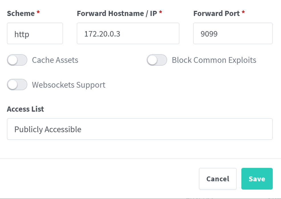 nginx proxy manager配置